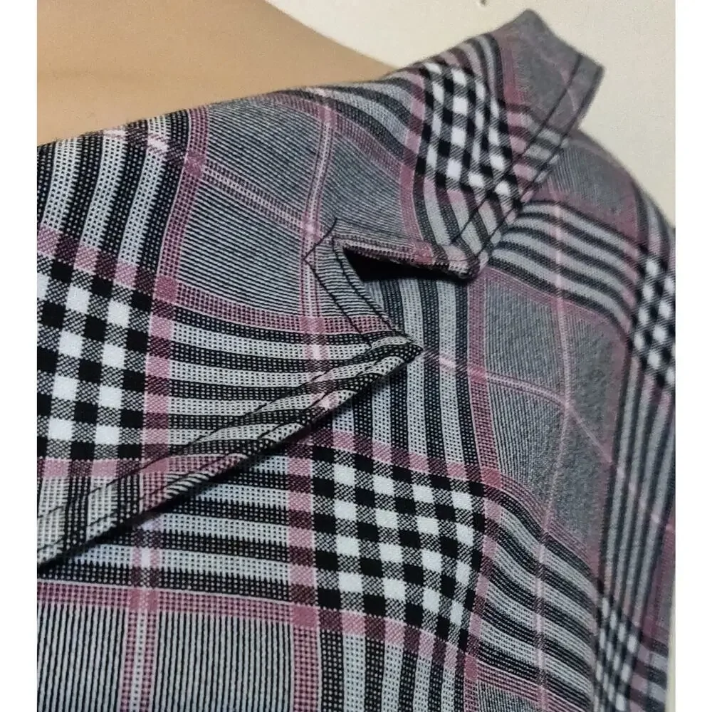 Maeve Anthropologie Plaid Dress 6P One Shoulder Prep School Girl Midi Preppy NWT - Picture 5 of 16